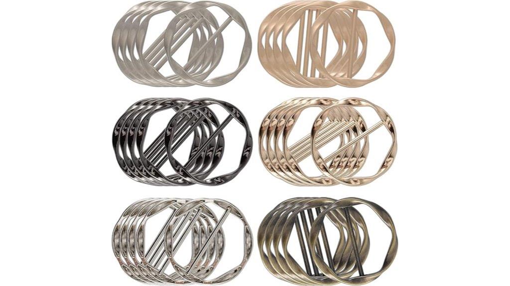 metal scarf ring clips
