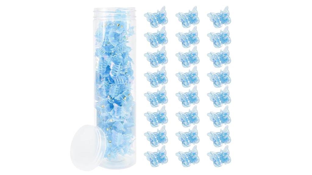 mini butterfly hair clips
