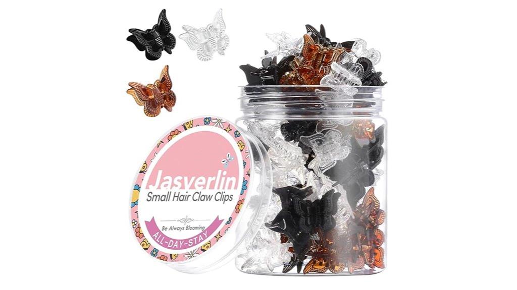 mini butterfly hair clips