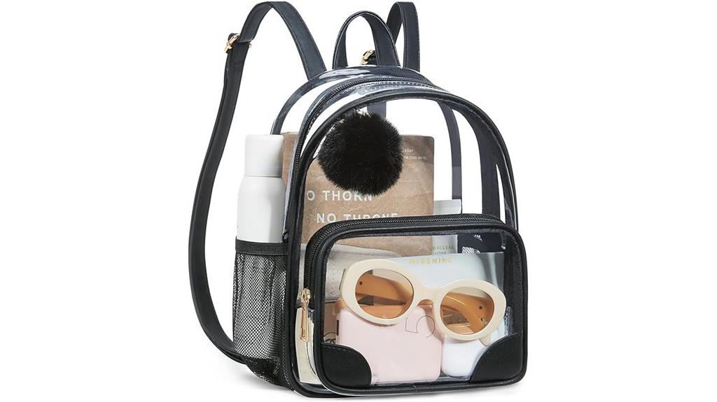 missnine transparent security backpack