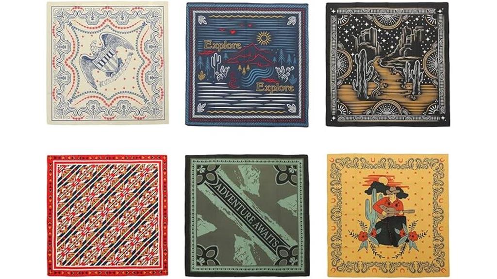 multicolored bandana set