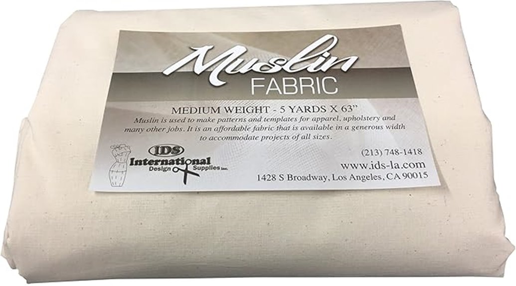 natural 5 yard muslin fabric