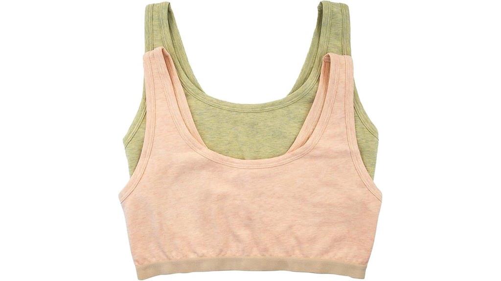 organic cotton stretch bralettes