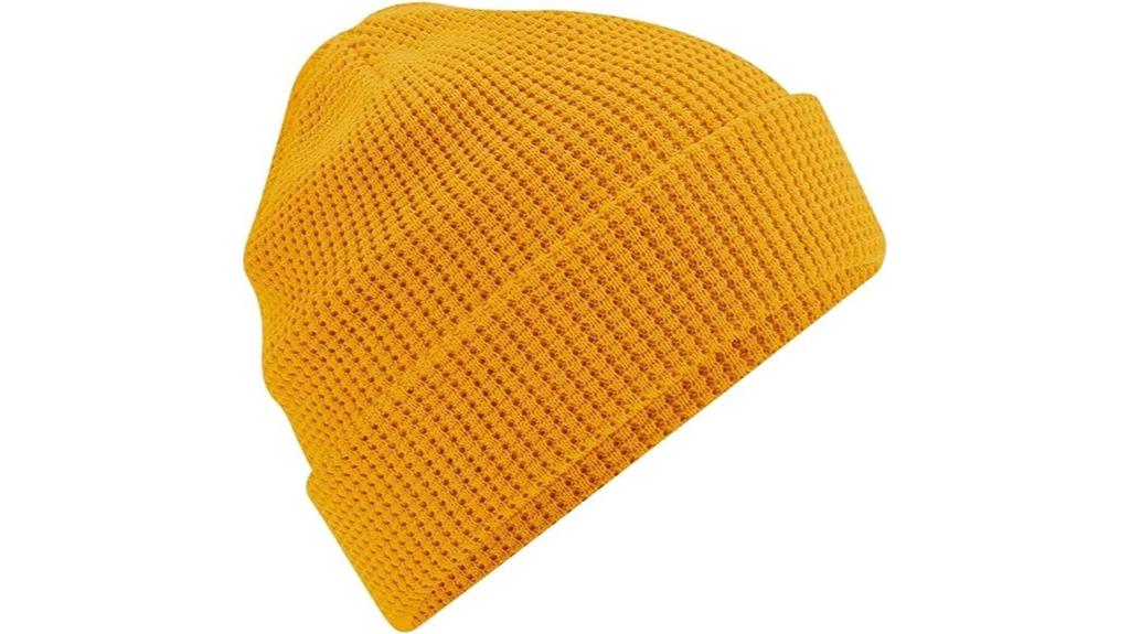 organic cotton waffle beanie