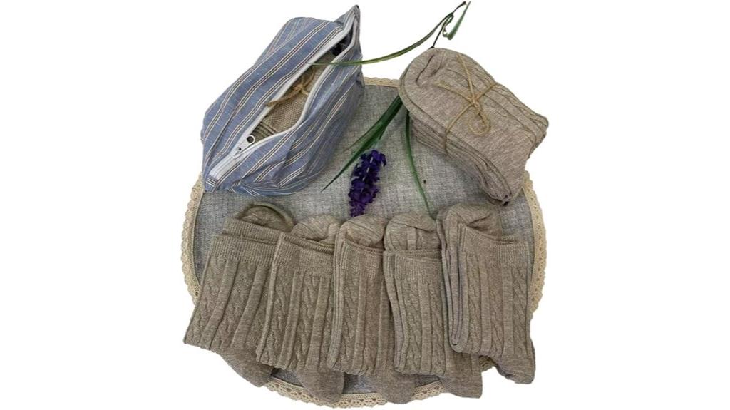 organic gray cable socks