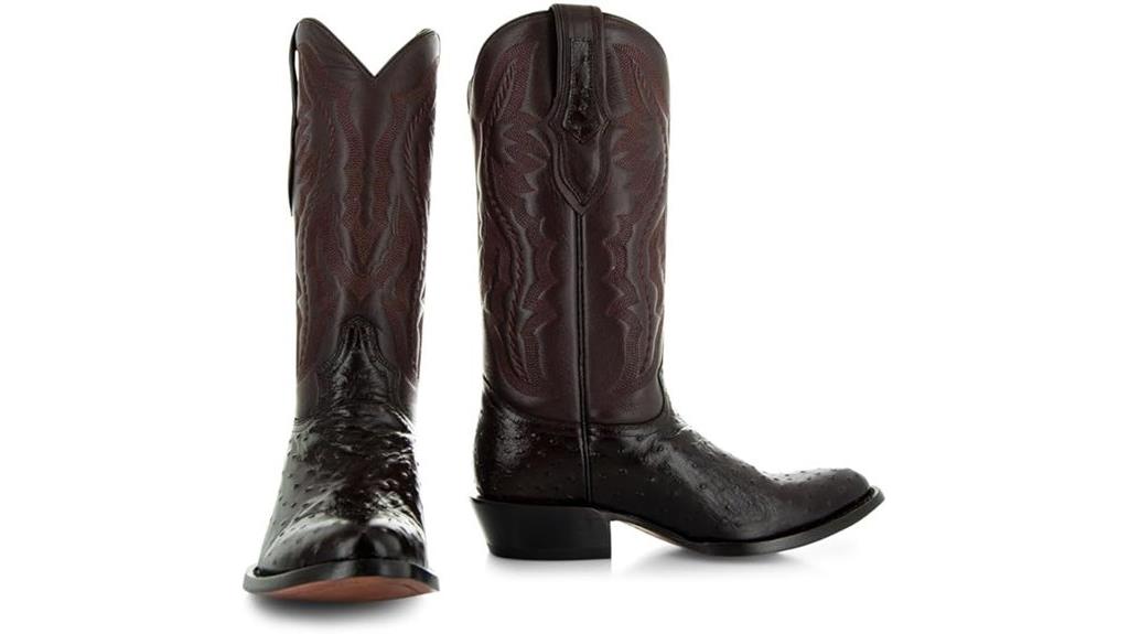 ostrich print cowboy boots