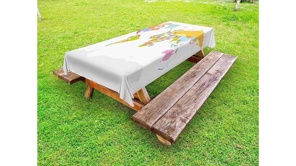 outdoor map tablecloth