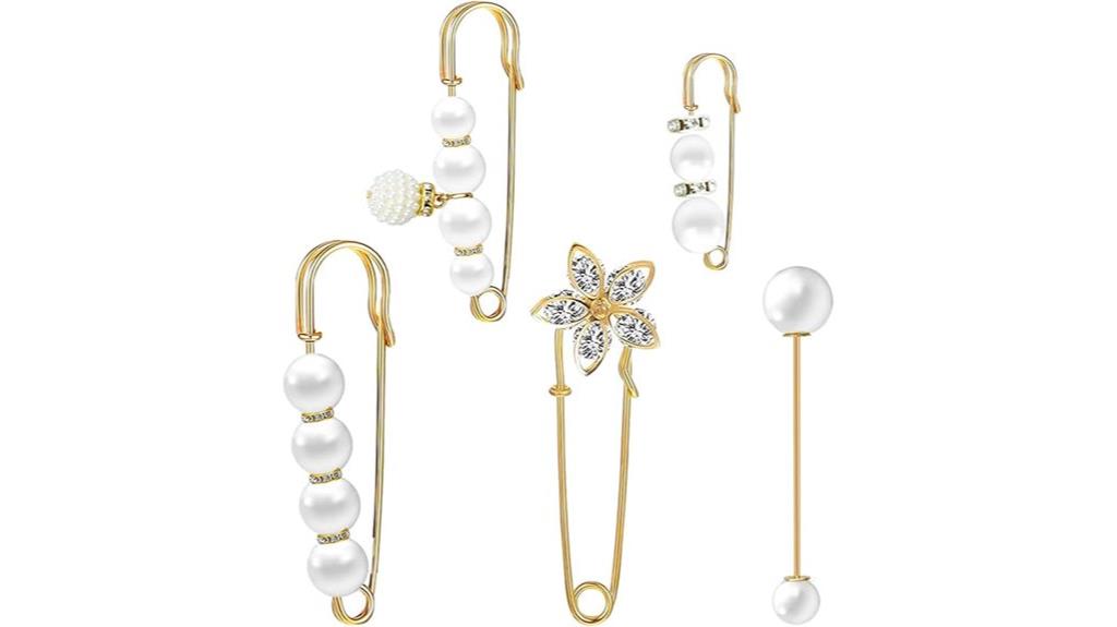 pearl brooch safety pins