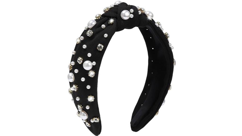pearl rhinestone headband