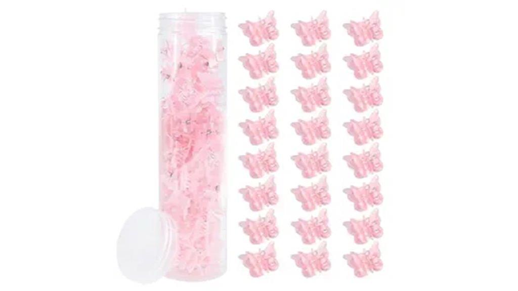 pink honey butterfly clips