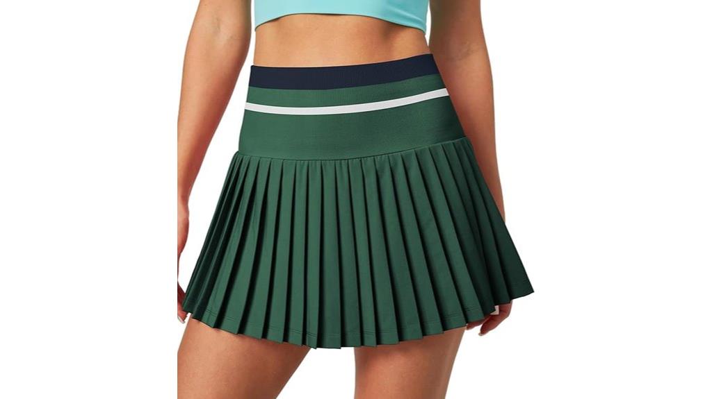 pleated tennis skirt with pockets