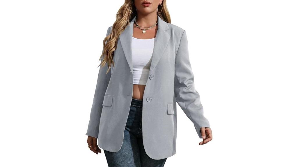 plus size casual blazer