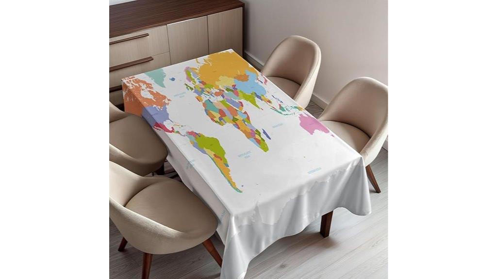 political world map tablecloth