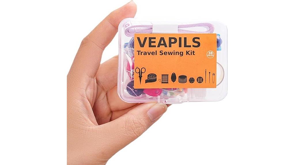 portable multicolor sewing kit
