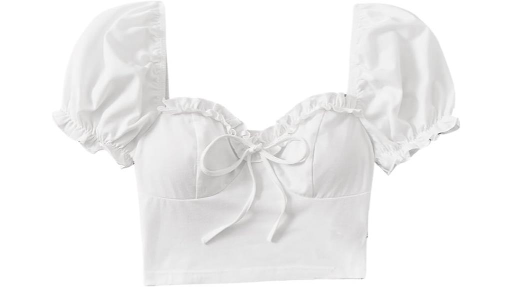 puff sleeve crop top