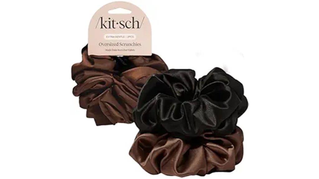 recycled satin oversized scrunchies