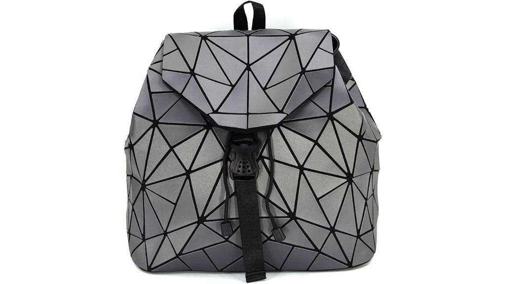 reflective geometric backpack design