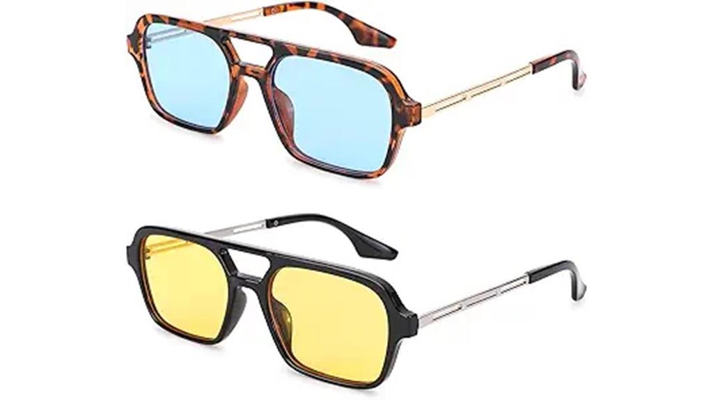 retro 70s aviator sunglasses