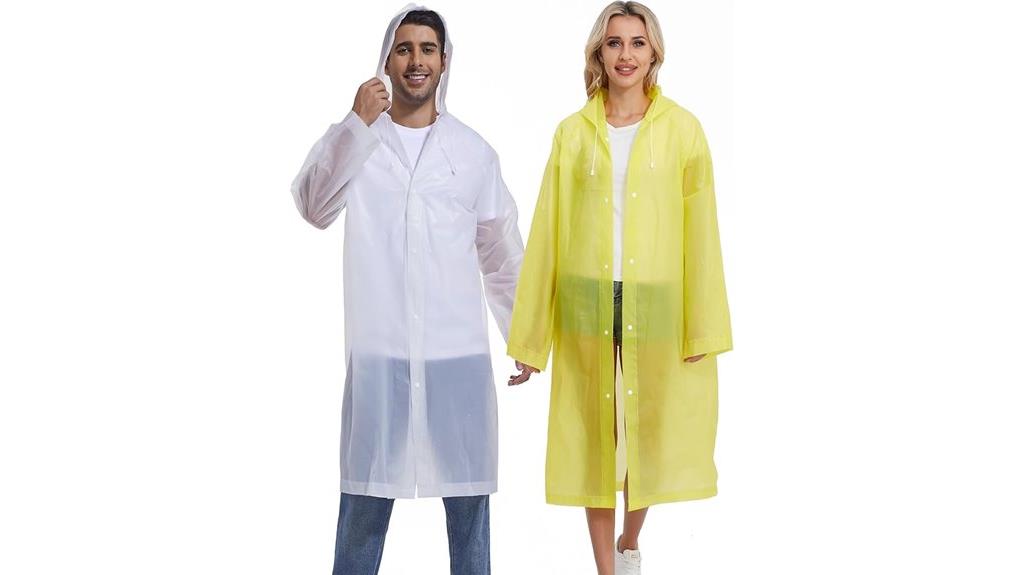 reusable adult rain jackets