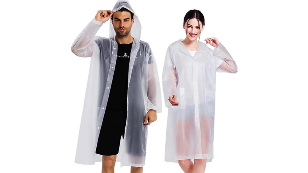 reusable adult rain ponchos