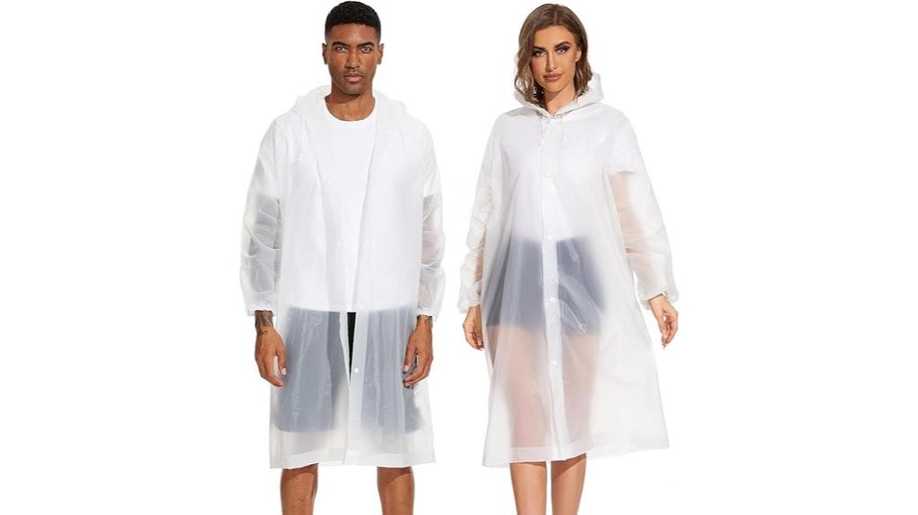 reusable adult rain ponchos