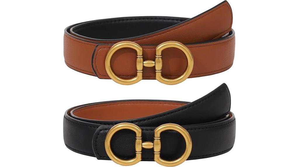 reversible leather belt