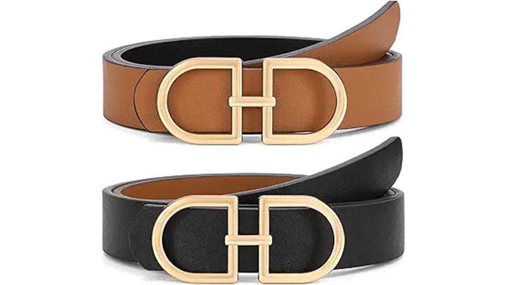 reversible leather women s belt