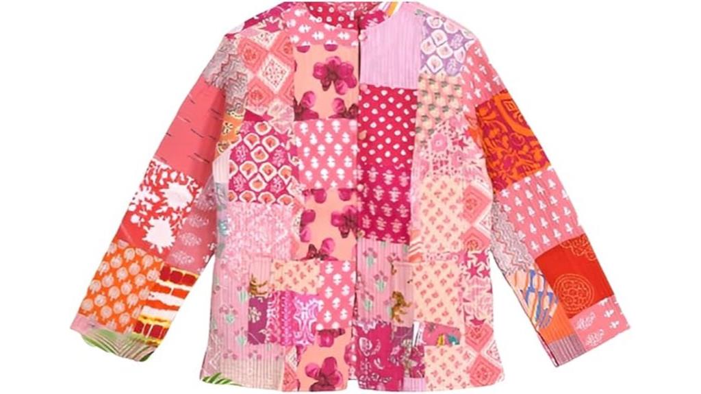 reversible patchwork winter coat