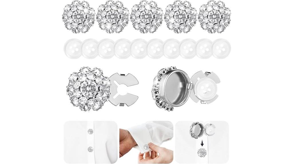 rhinestone button cover set