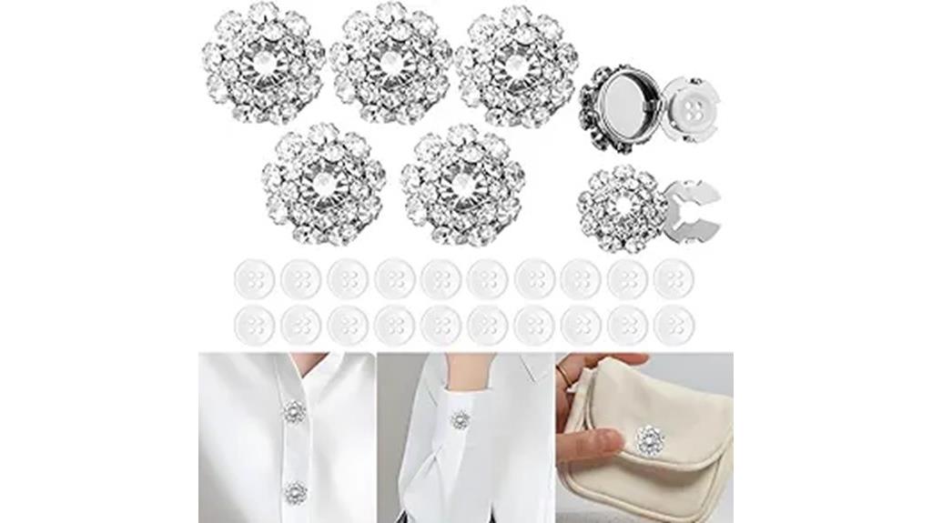 rhinestone button cover set