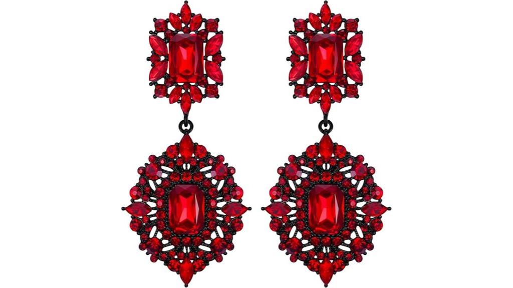 rhinestone crystal wedding earrings