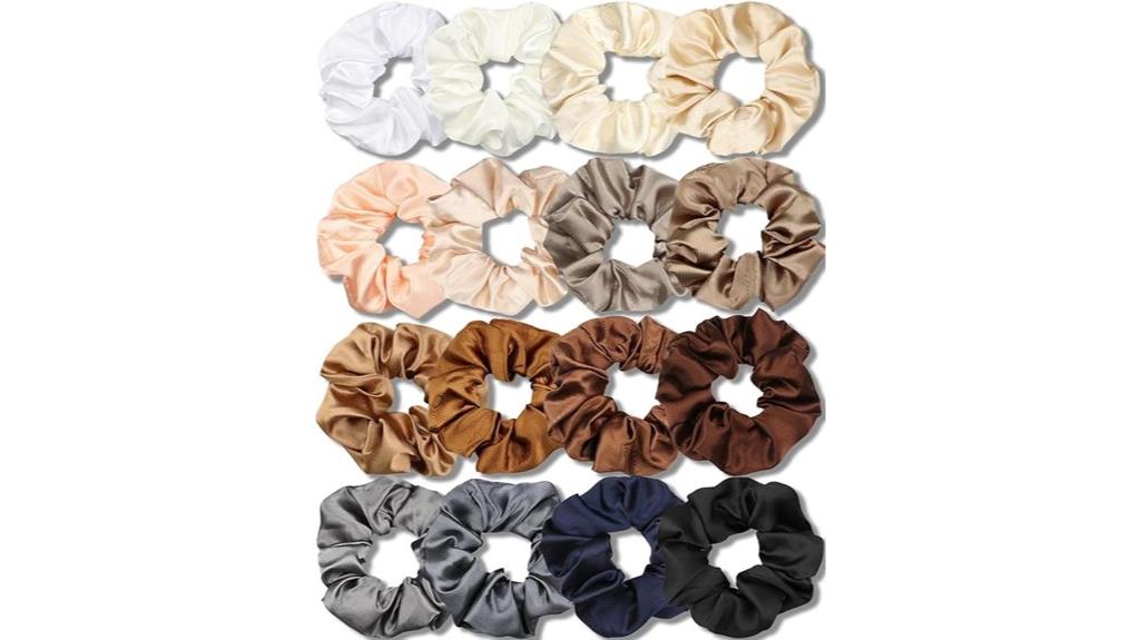 satin hair scrunchies pack