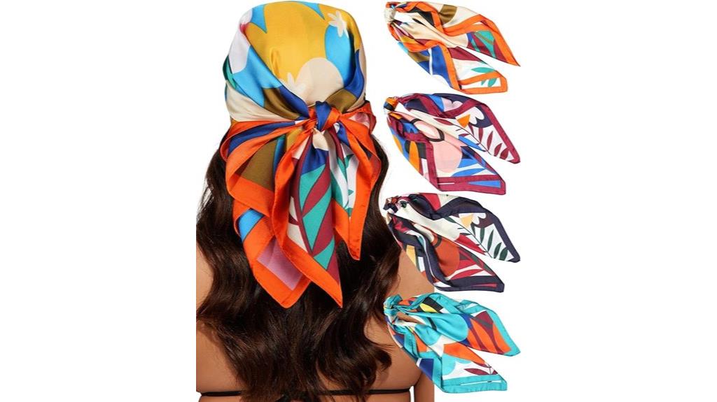 satin head scarves pack