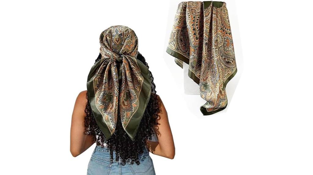 satin silk hair scarf