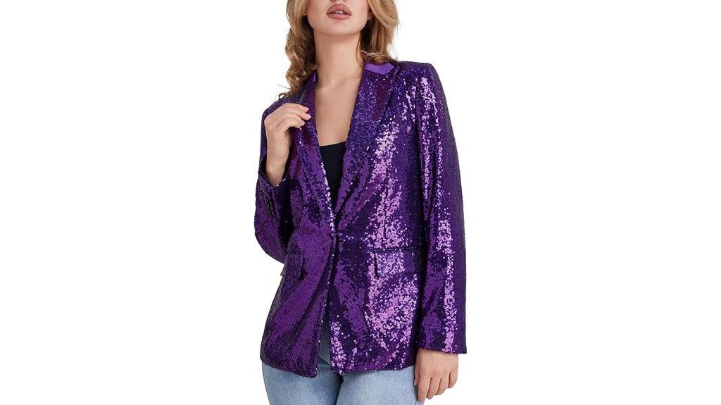 sequin blazer with pockets