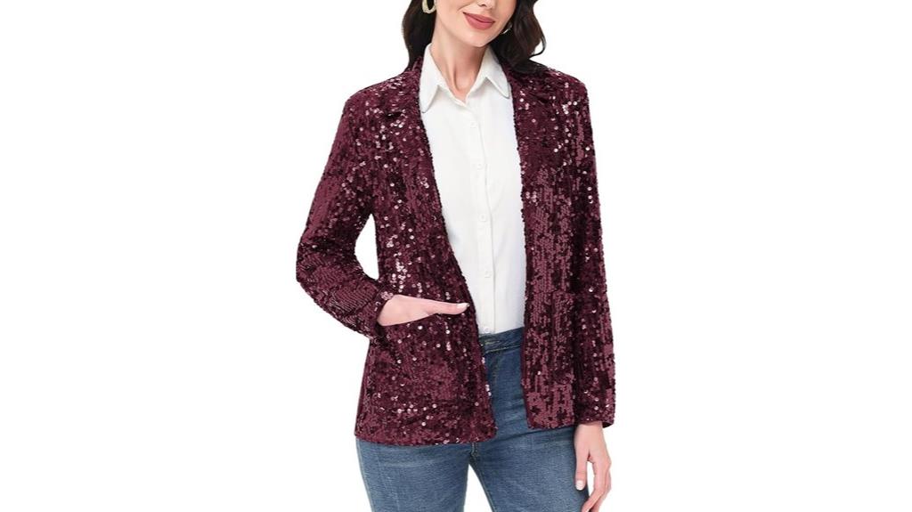 sequin jacket with pockets
