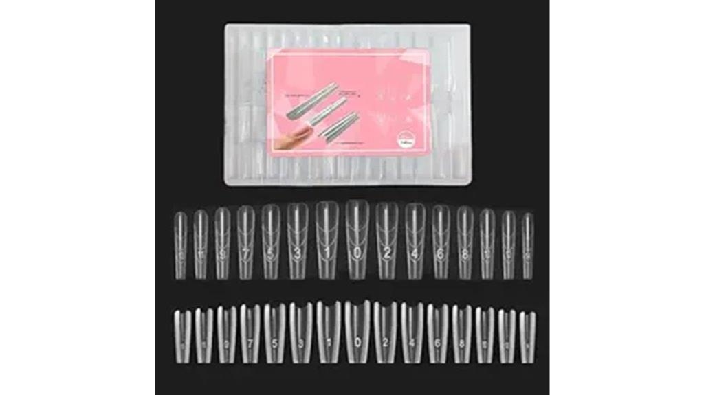 set of 240 acrylic nail forms