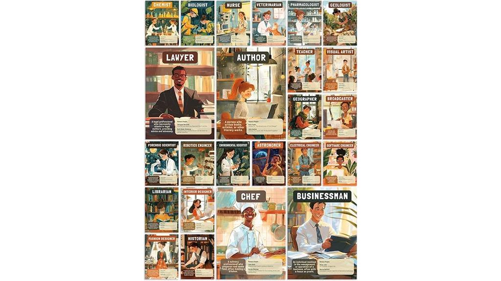 set of 24 inspiring posters