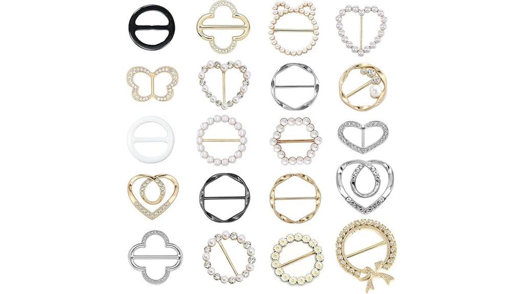 set of twenty scarf accessories