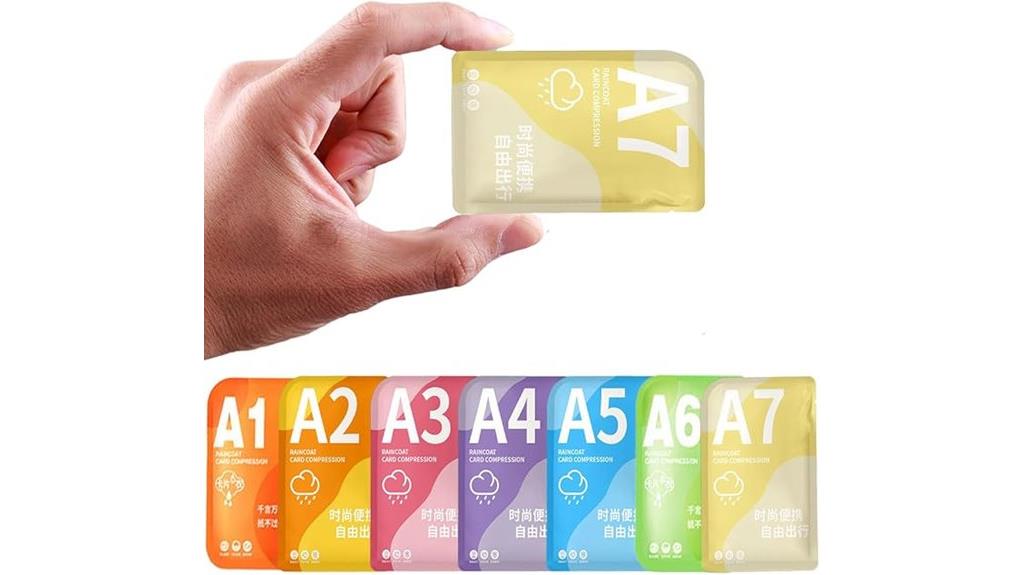 seven pack disposable raincoats