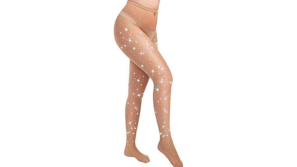 shiny fishnet tights women