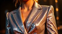 shiny sequin blazer jackets