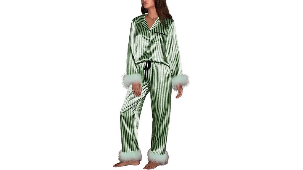 silk christmas pajama set