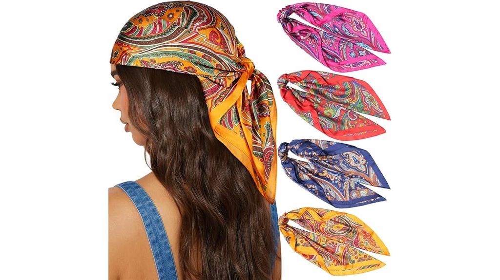 silk satin square scarves