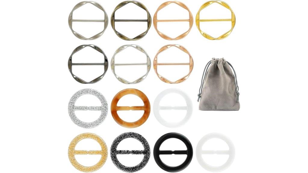 silk scarf ring clips