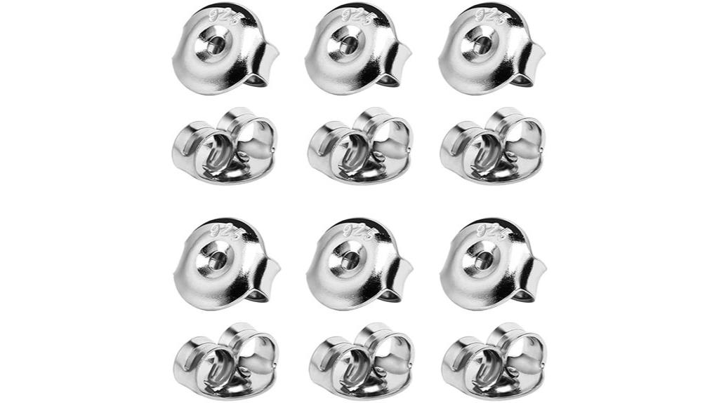 silver earring backs gold plated