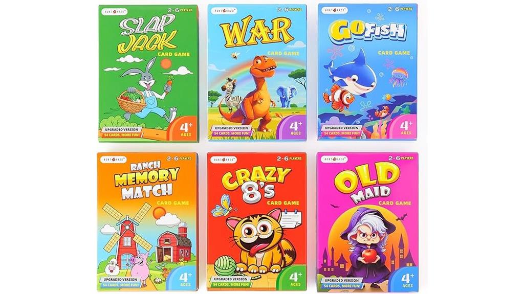 six deck kids card set