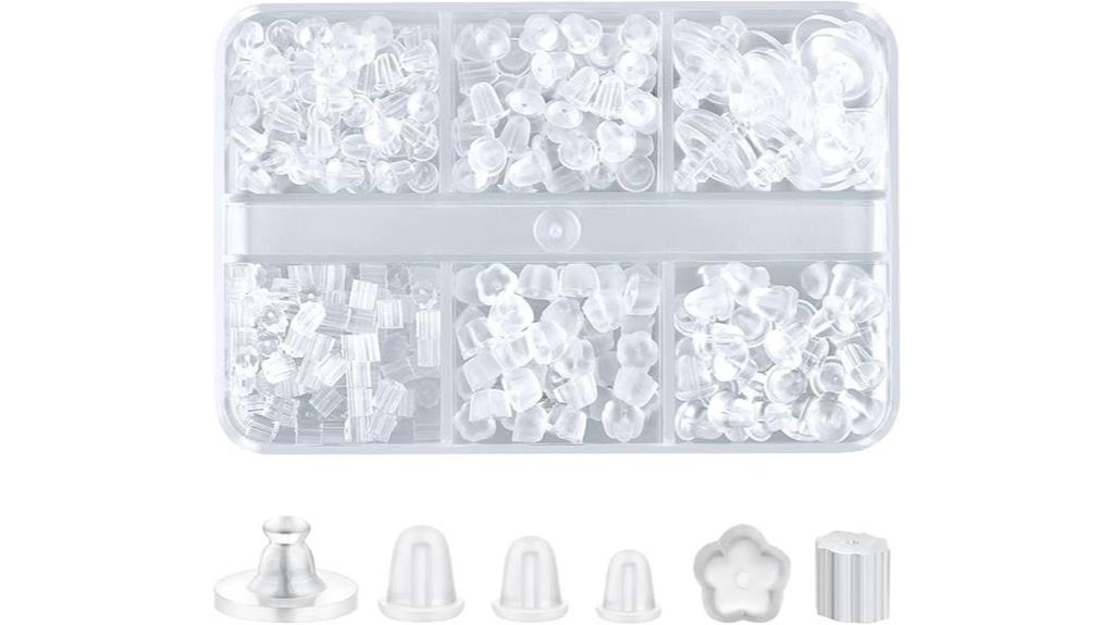 six style silicone earring backs