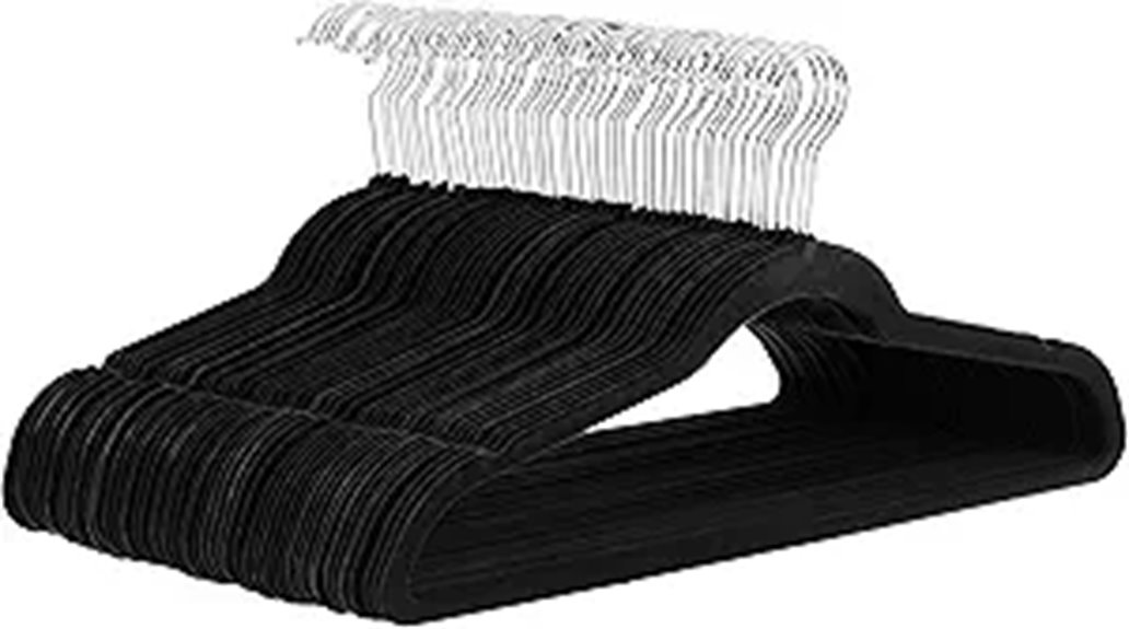 slim velvet non slip hangers