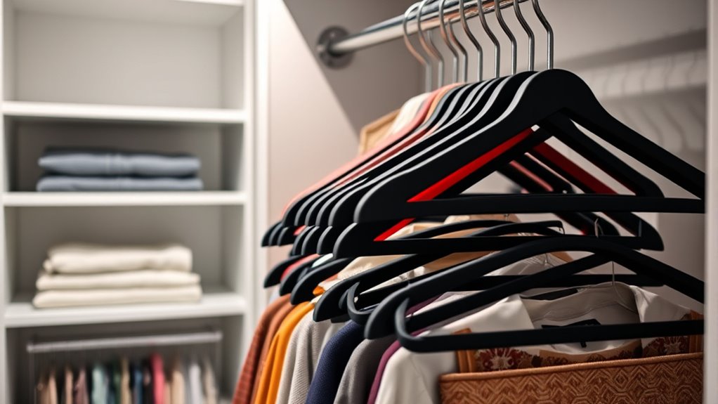 space efficient closet organization